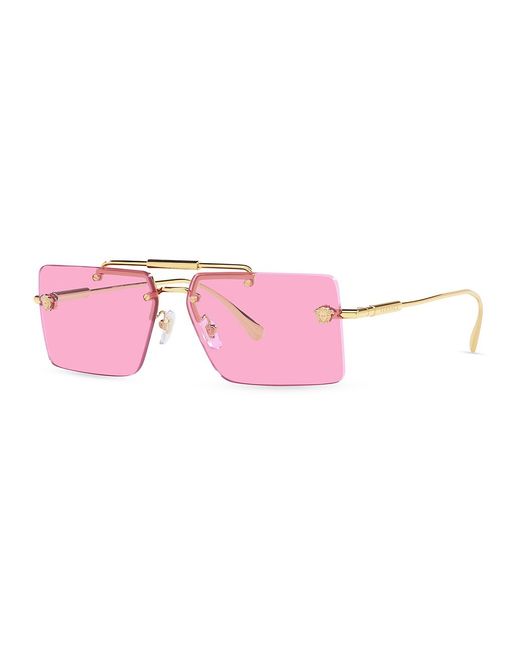 Versace 60MM Rectangular Sunglasses