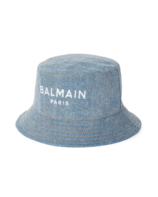 Balmain Logo Denim Bucket Hat
