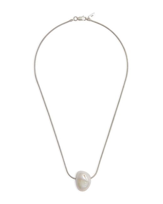 Loren Stewart Baroque De La Mer Sterling Pearl Pendant Necklace