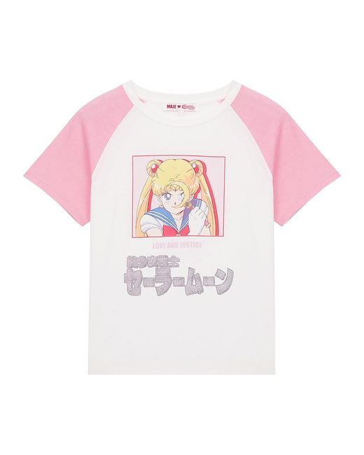 Maje Taglan Colorblocked Sailor Moon Graphic T-Shirt