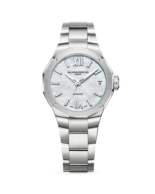 Baume & Mercier Riviera Stainless Mother-Of-Pearl Diamond Bracelet Watch