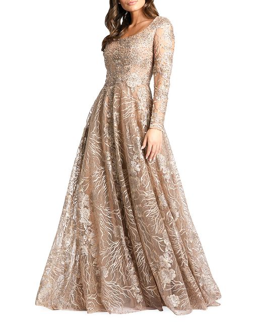 Mac Duggal Metallic Embellished Gown
