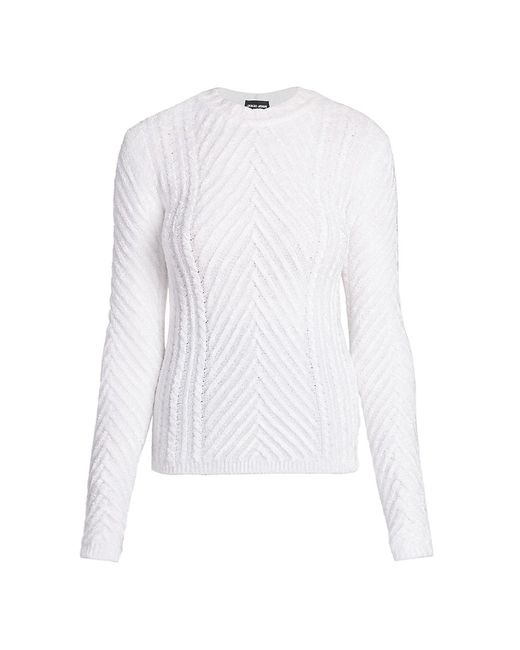 Emporio Armani Stripe Chenille-Knit Sweater