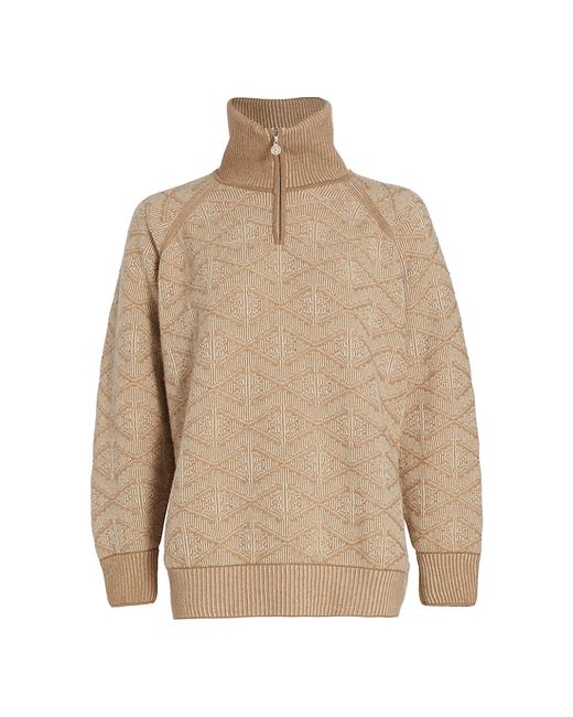 Barrie Patterned-Knit Quarter-Zip Sweater