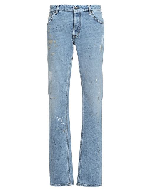 Just Cavalli Paint Splatter Low-Rise Jeans