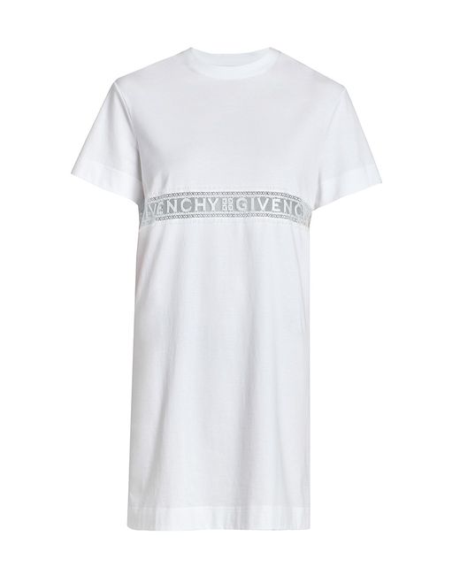 Givenchy Lace Incrustation Logo T-Shirt Dress