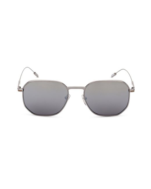 Z Zegna 53MM Round Metal Sunglasses