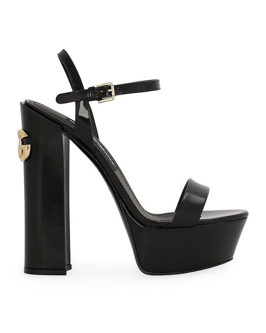 Dolce & Gabbana Keira Patent Platform Sandals