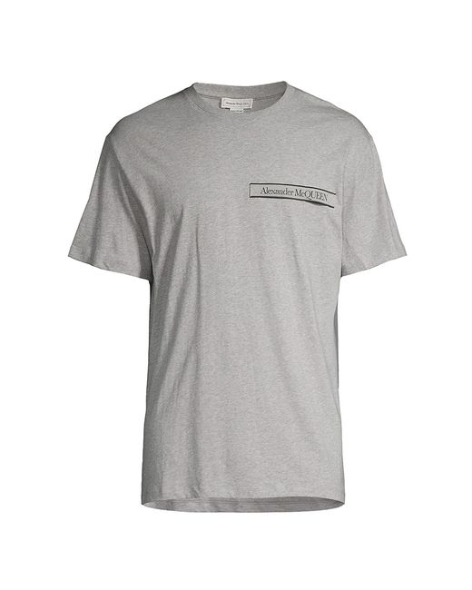 Alexander McQueen Logo Tape Cotton T-Shirt