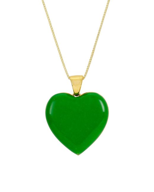 Veert 18K Gold-Plated Enamel Heart Pendant Necklace