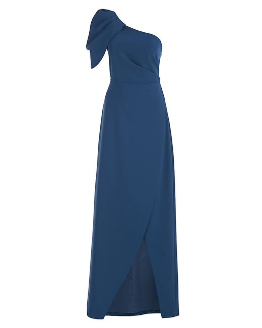 Kay Unger Briana Draped One-Shoulder Gown