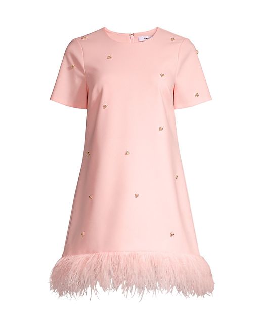 Likely Marullo Feather-Trimmed Minidress
