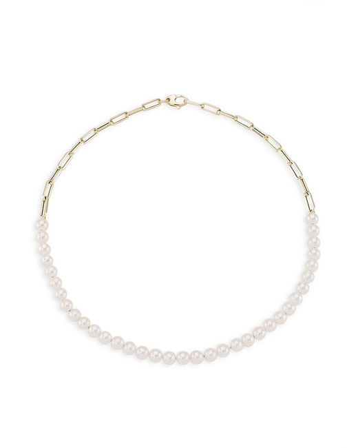 Saks Fifth Avenue Collection 14K Gold Freshwater Pearl Chain Necklace