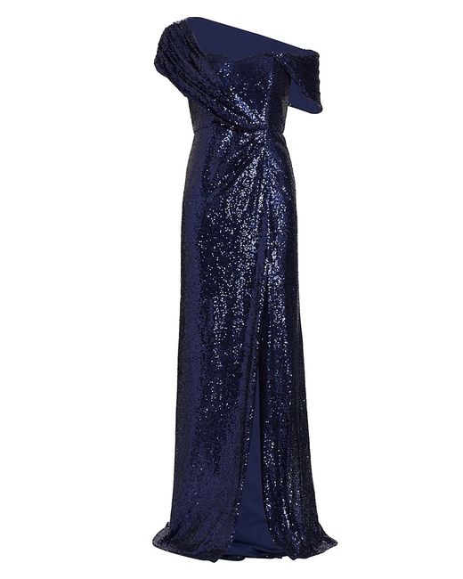 Badgley Mischka Sequin Floor-Length Gown