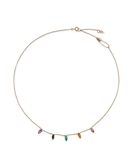 Loren Stewart Colors Of Love 14K Gold Multi-Gemstone Collar Necklace