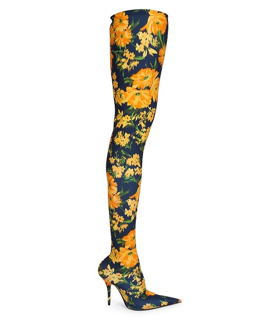 Balenciaga Naked Knife Printed Over-The-Knee Boots