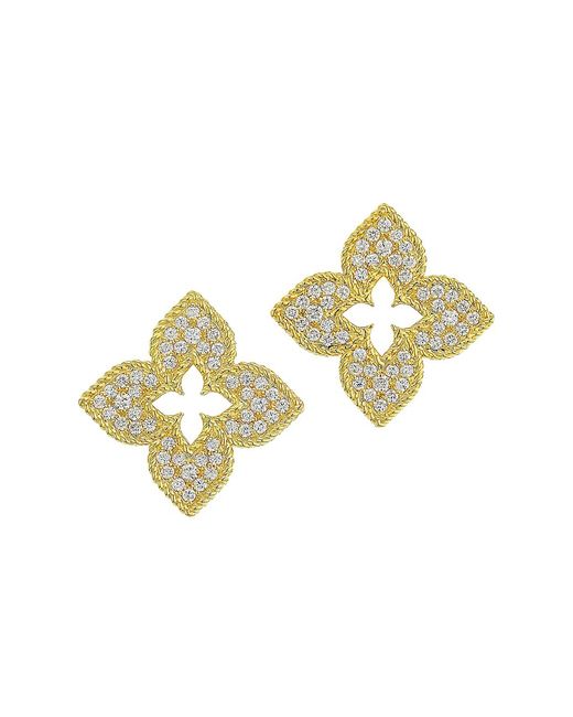 Roberto Coin Venetian Princess 18K Yellow Diamond Stud Earrings