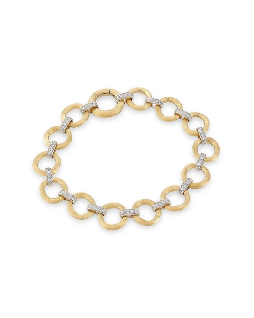 Marco Bicego Jaipur Link 18K White Gold Diamond Flat-Link Bracelet