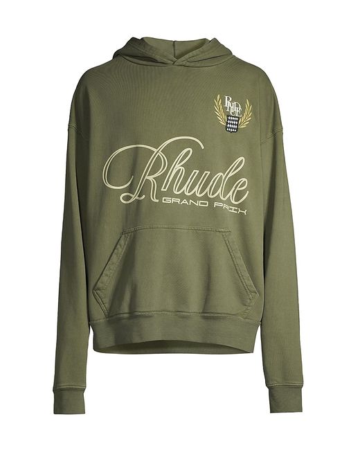 R H U D E Logo Grand Prix Hoodie Sweatshirt