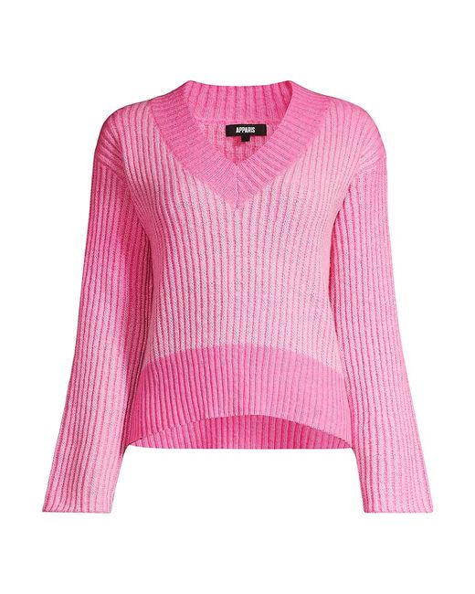 Apparis Anita Two-Tone Rib-Knit Sweater