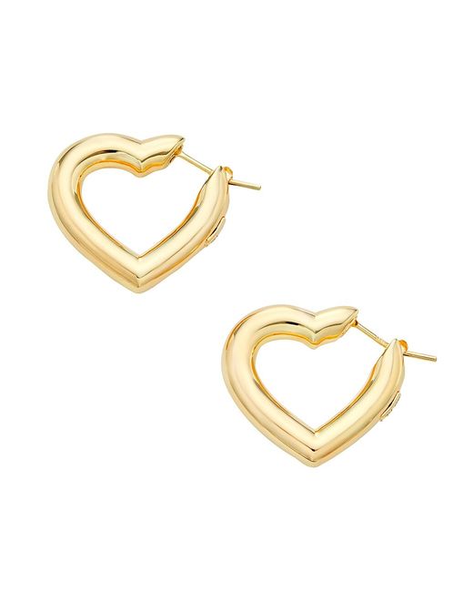 Saks Fifth Avenue 14K Yellow Heart Hoop Earrings