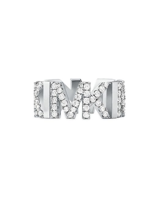 Michael Kors -Plated Cubic Zirconia Monogram Ring