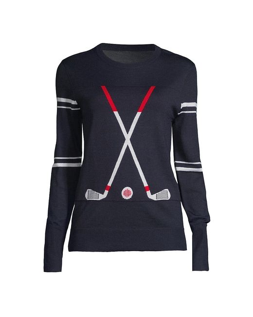 L'Etoile Sport Club Intarsia-Knit Golf Sweater