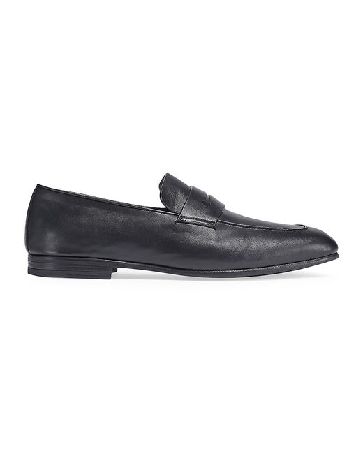 Z Zegna Leather Penny Loafers