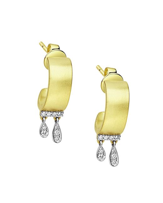 Meira T Two-Tone 14K Gold Diamond Drop Earrings
