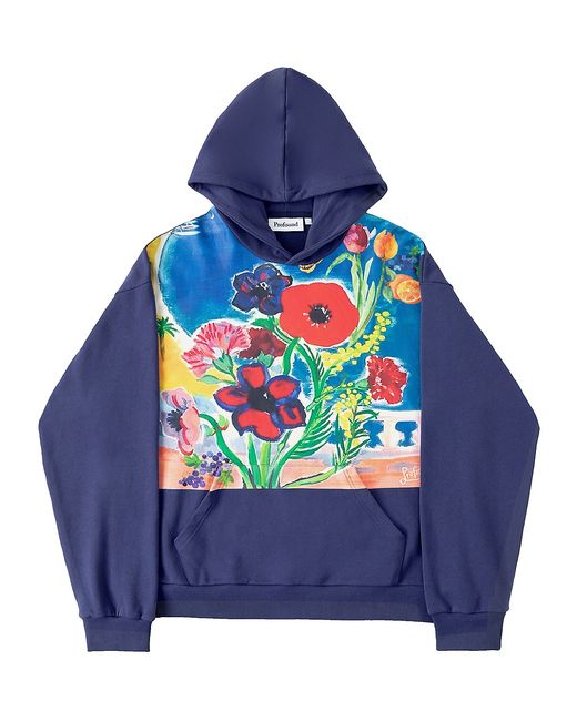 Profound Floral Paint-Effect Sweatshirt