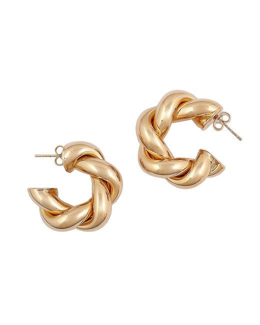 Martha Calvo Twist 14K-Gold-Plated Hoop Earrings