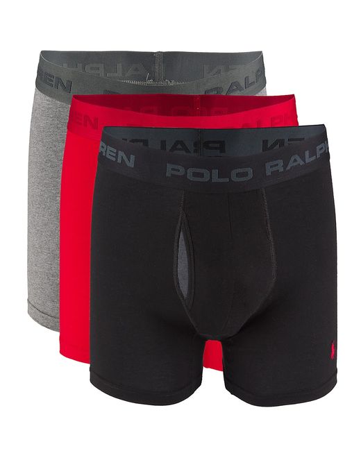 Polo Ralph Lauren Logo Elastic Waistband Boxer Briefs Pack of 3