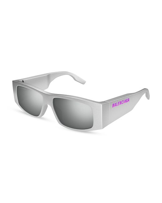 Balenciaga LED Logo 56MM Rectangular Injection Sunglasses