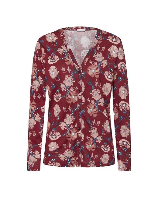 Hanro Sleep Lounge Long-Sleeve Button Front Jersey Shirt