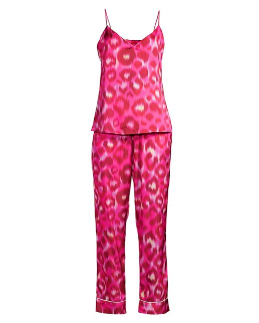 Averie Sleep Into The Wild Linda Leopard Long Camisole Pajama Set