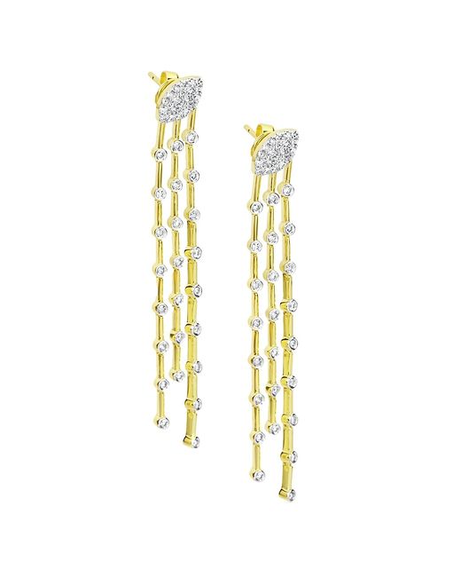 Meira T Two-Tone 14K Gold Diamond Fringe Earrings