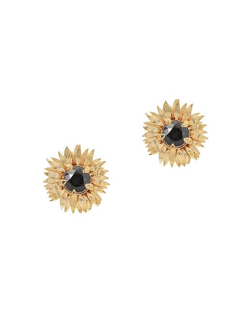 Bernard James 14K Black Diamond Flora Sunflower Earring