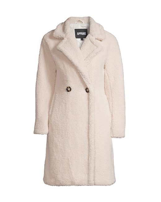 Apparis Anouck Double-Breasted Faux Shearling Coat