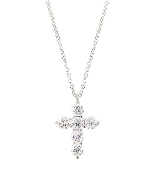 Saks Fifth Avenue Collection 14K Gold Diamond Cross Pendant Necklace