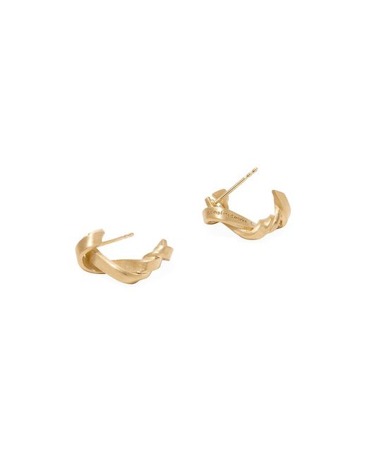 Completedworks Braid 14K Gold-Plate Hoop Earrings