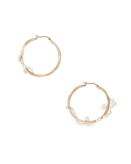 Completedworks Main Blast Off 14K Gold-Plate Pearl Hoop Earrings