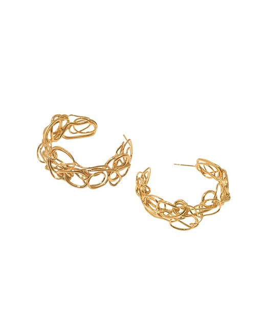 Completedworks Traces 14K Gold-Plate Hoop Earrings