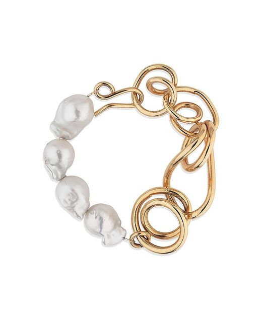 Completedworks Ebb Whos In Charge 14K Gold-Plate Pearl Bracelet