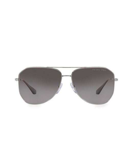 Prada 58MM Aviator Sunglasses