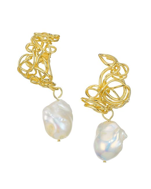 Completedworks The Myth Makers 14K Gold-Plate Pearl Earrings