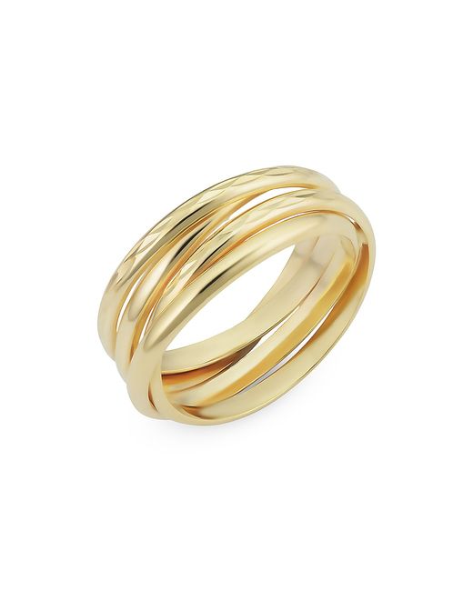 Oradina 14K Solid Gold Echelon Ring