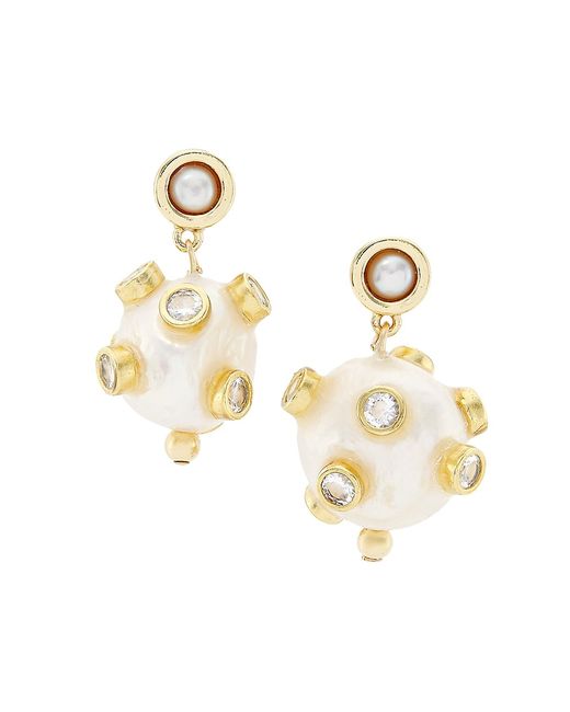 éliou Dolly 14K--Filled Freshwater Pearl Cubic Zirconia Drop Earrings
