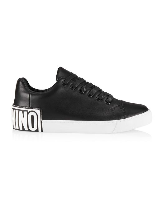 Moschino Logo Leather Sneakers