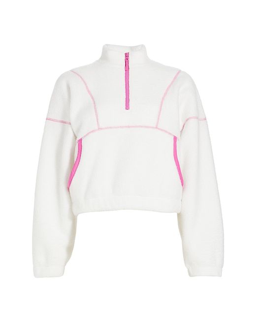 Year Of Ours Mammoth Sherpa Half-Zip Crop Pullover