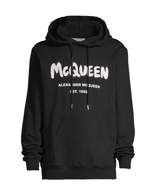 Alexander McQueen Tonal Logo-Print Hoodie Sweatshirt